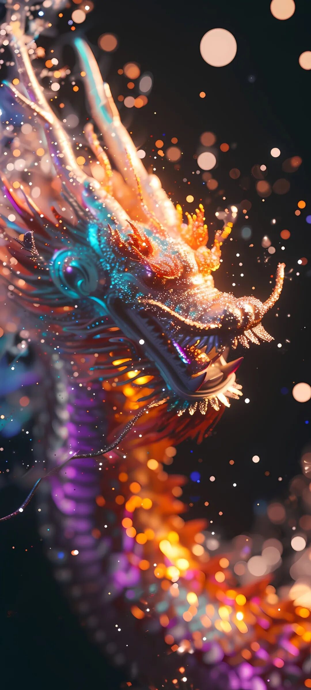 手机壁纸锦鲤游曳水中天传递吉祥与平安