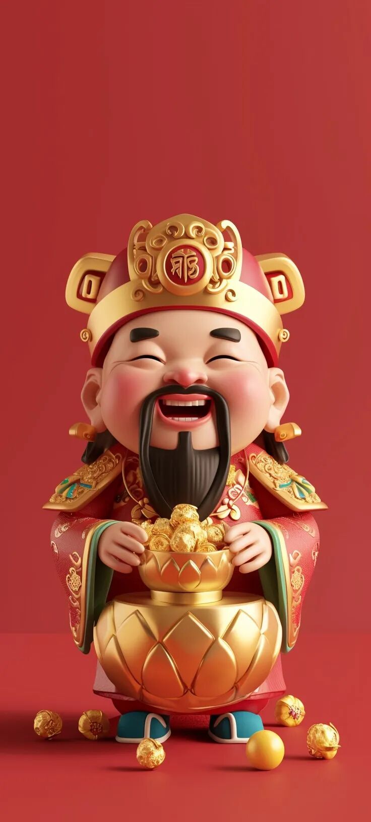 2024新年财神手机壁纸让财运滚滚来