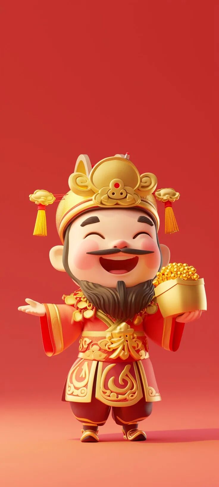 2024新年财神手机壁纸让财运滚滚来