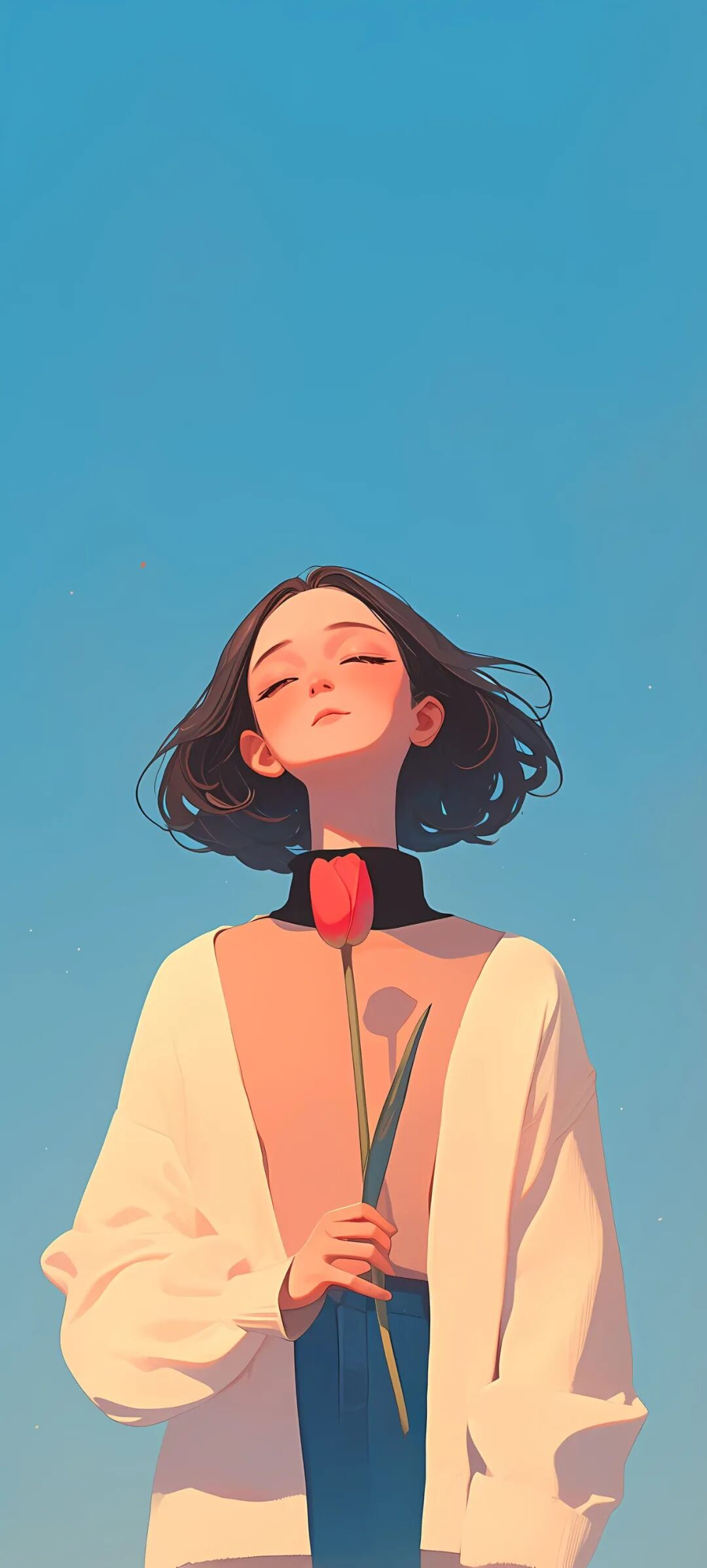 手机壁纸简约干净ins风人物头像壁纸高清原图