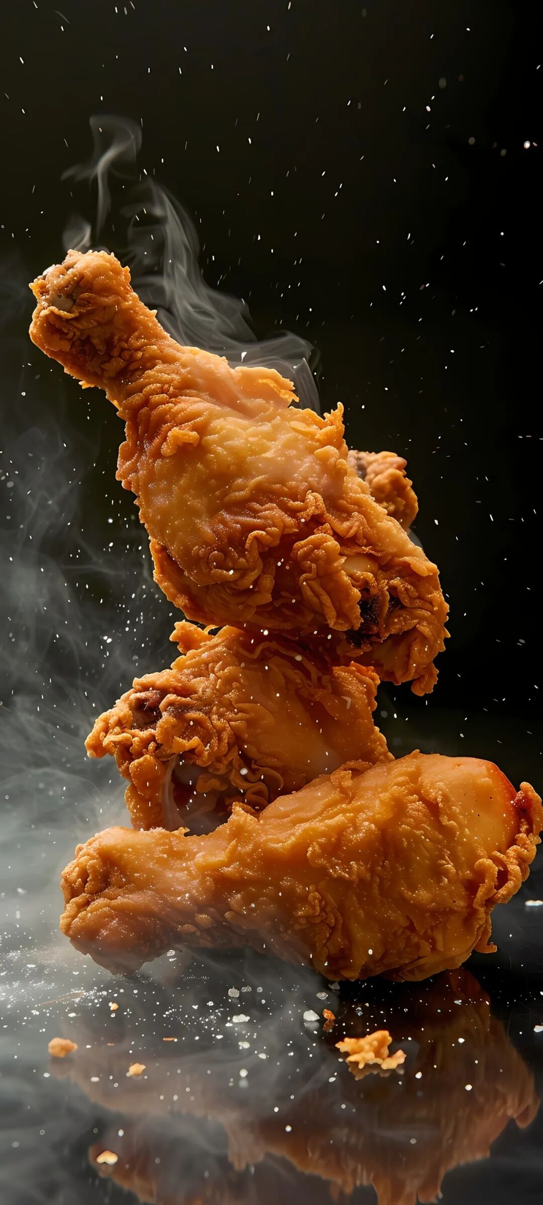 手机壁纸美味无法阻挡的汉堡炸鸡壁纸图片赶紧收藏