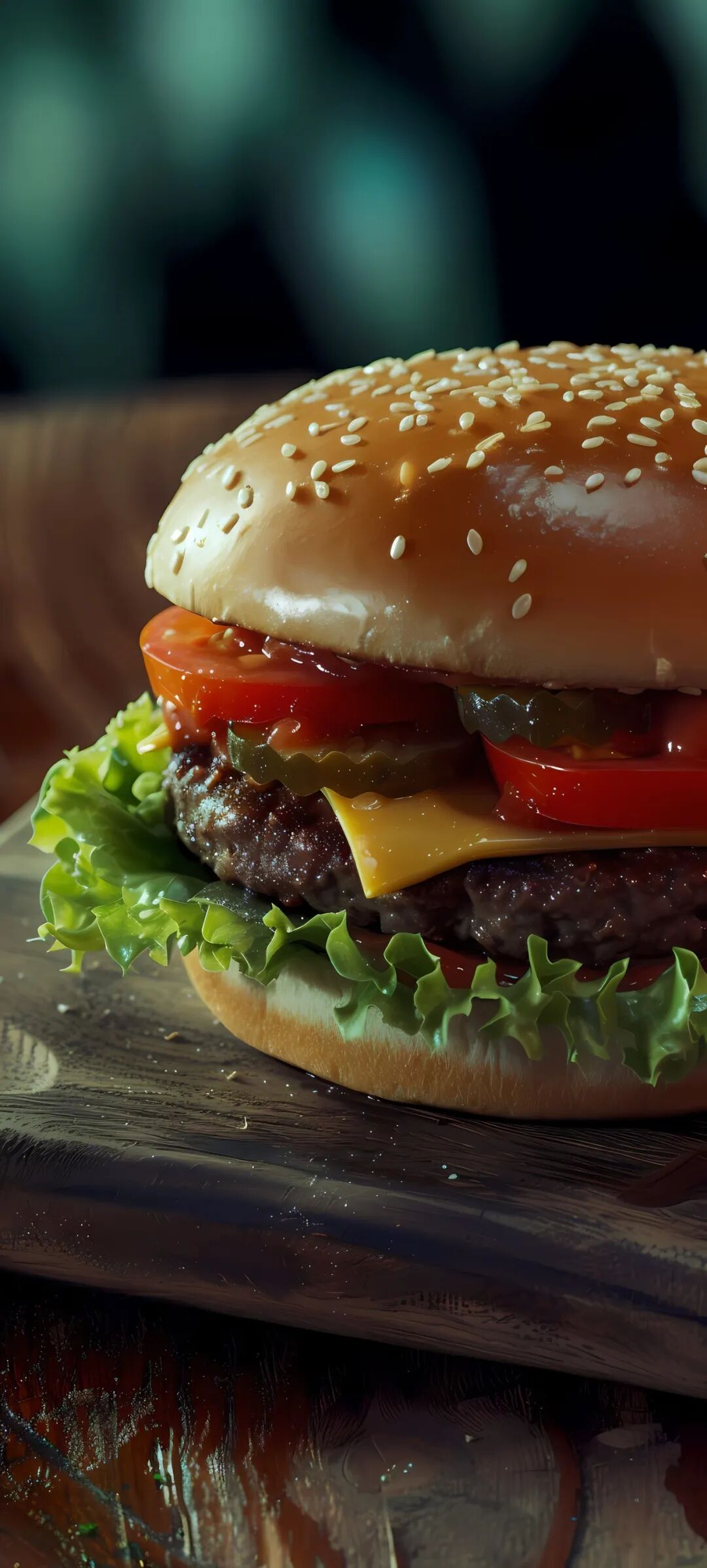 手机壁纸美味无法阻挡的汉堡炸鸡壁纸图片赶紧收藏