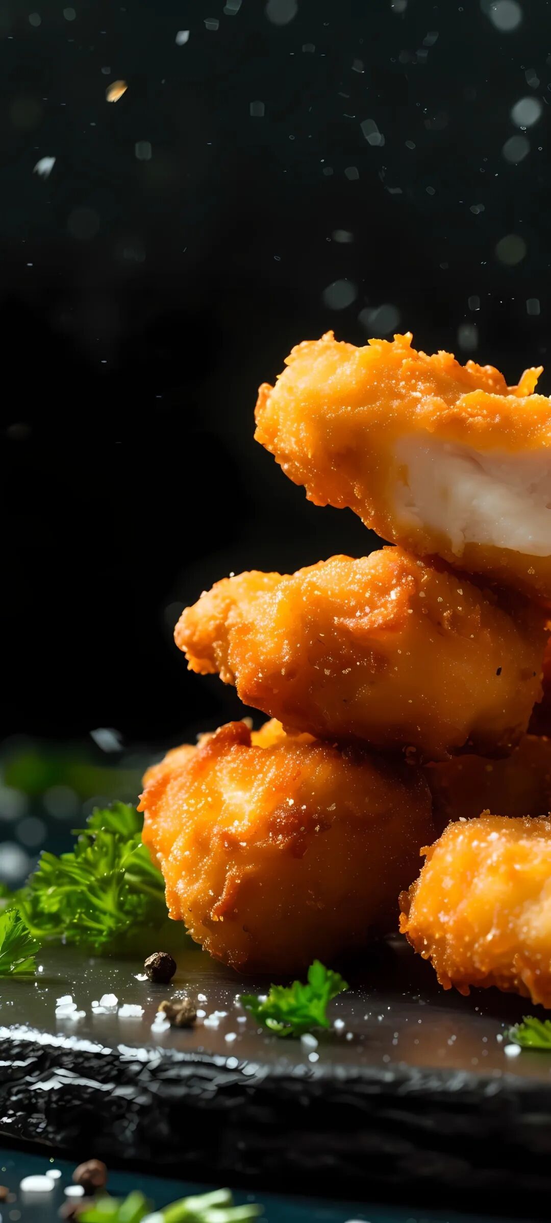 手机壁纸美味无法阻挡的汉堡炸鸡壁纸图片赶紧收藏