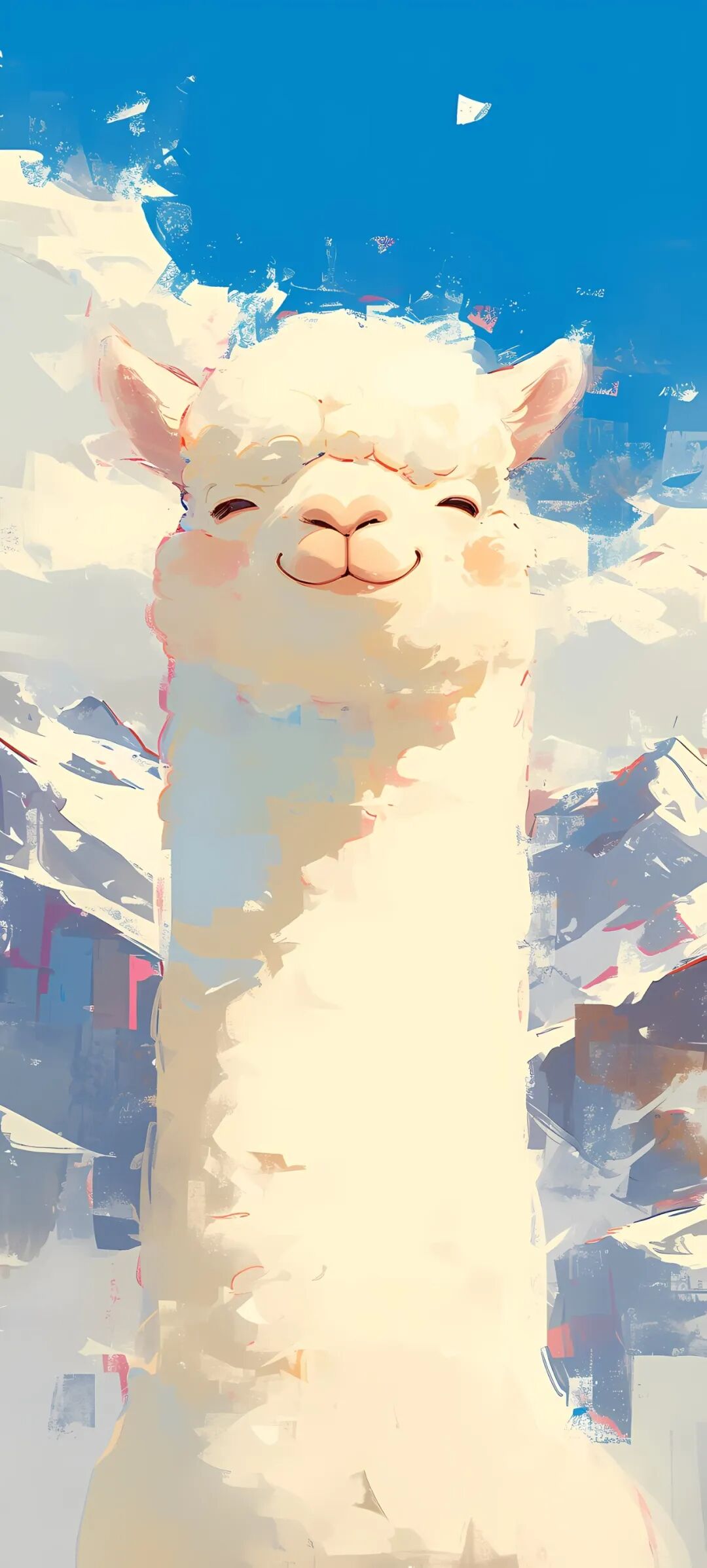 手机壁纸超可爱萌萌哒羊驼壁纸图片神兽草泥马来袭