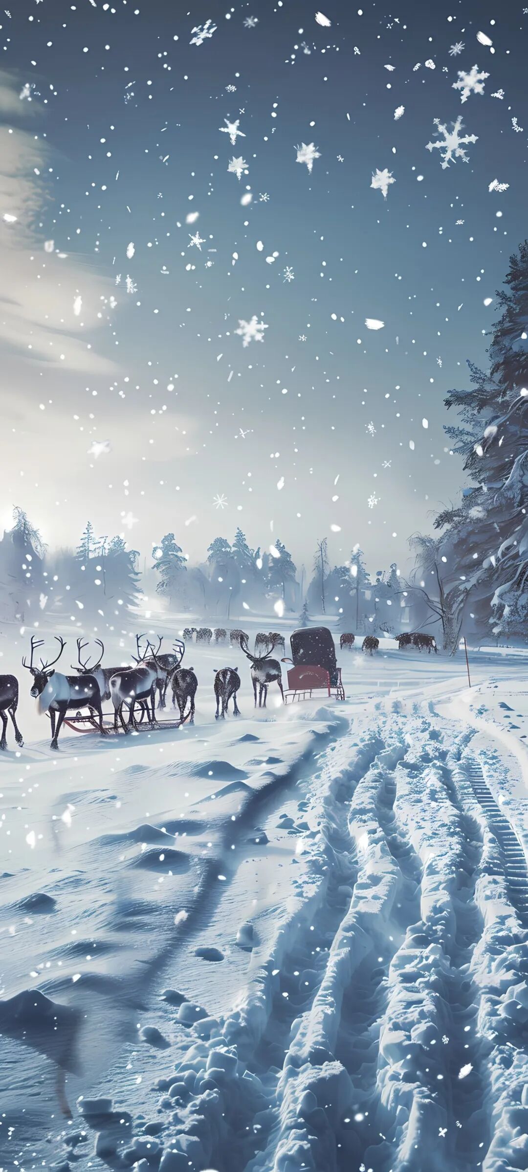 手机壁纸冬日雪景高清壁纸图片原图无水印下载