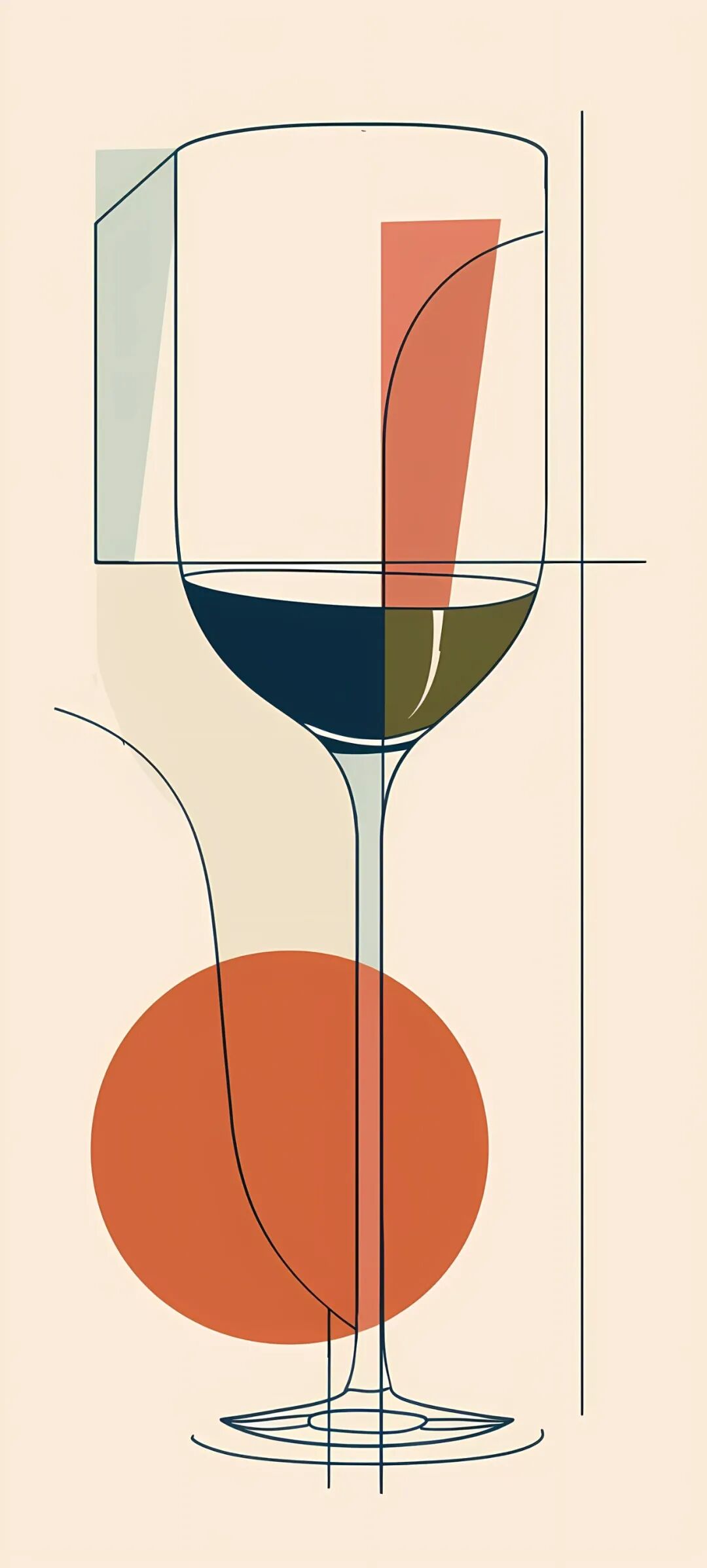 手机壁纸抽象线条鸡尾酒壁纸图片免费分享