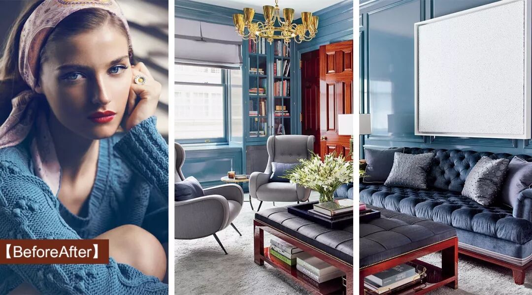 温柔灰蓝，与优雅同行，成就时尚低奢的家居感受