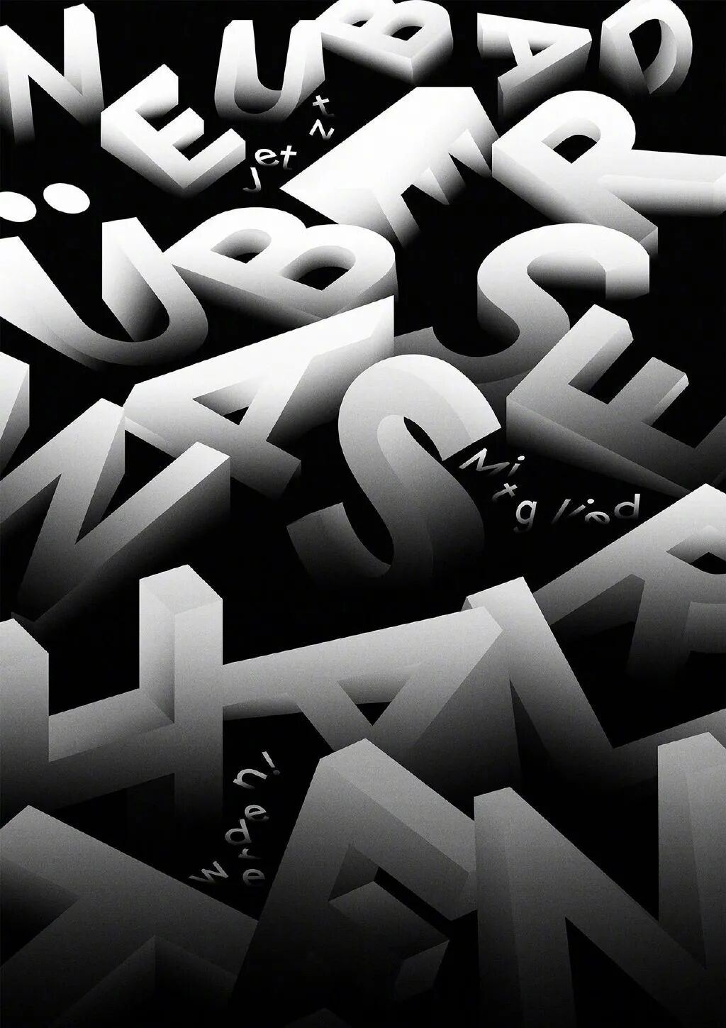 黑白文字海报还可以这么玩