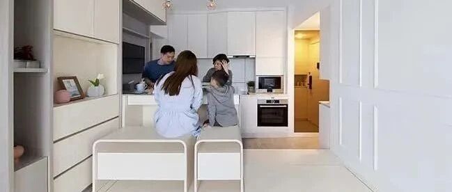 第一次见香港45㎡房子，居然有4房，全屋都是收纳柜，忍不住晒晒