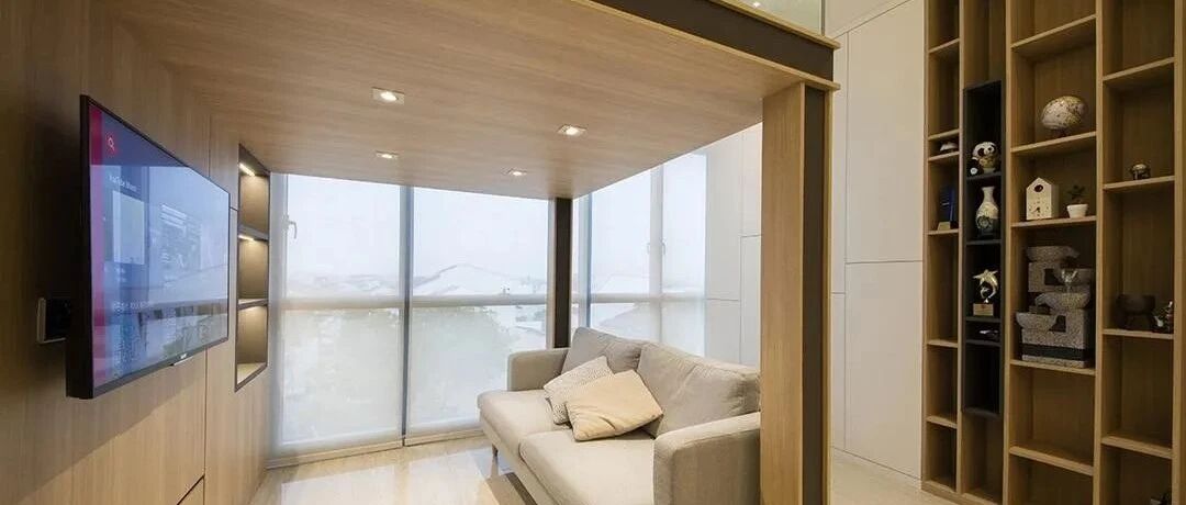 小户型这样设计，木板电视墙向上延伸，再多做一层“有效”卧室，太惊艳了