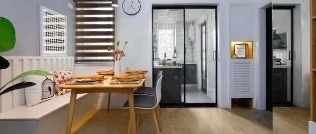 小夫妻买下57㎡二手房，改头换面变成北欧风小婚房，太清新舒适了