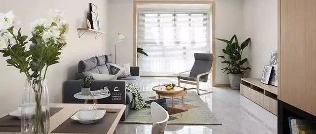 99㎡北欧三居，客厅素雅通透，原木色餐厅温馨又大气！