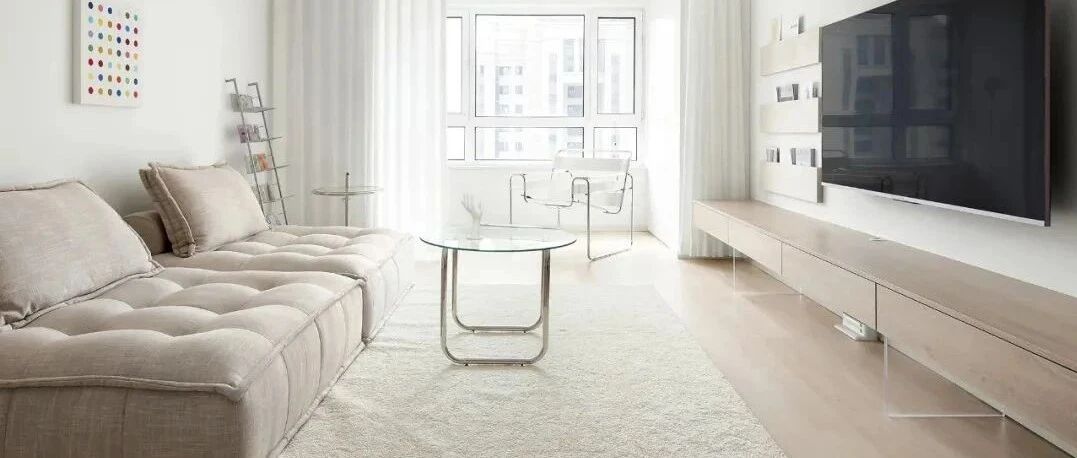 奶糖色极简三室太干净了，美感而不造作的空间