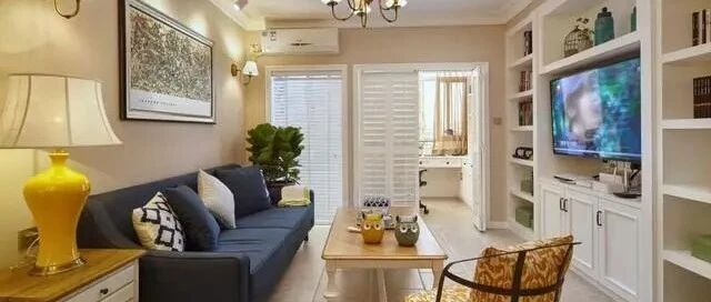 76㎡小户型二居室，暖色调的美式风，太温馨了