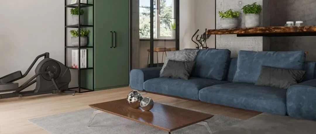 极简+水泥灰+绿色，质朴的高级感！