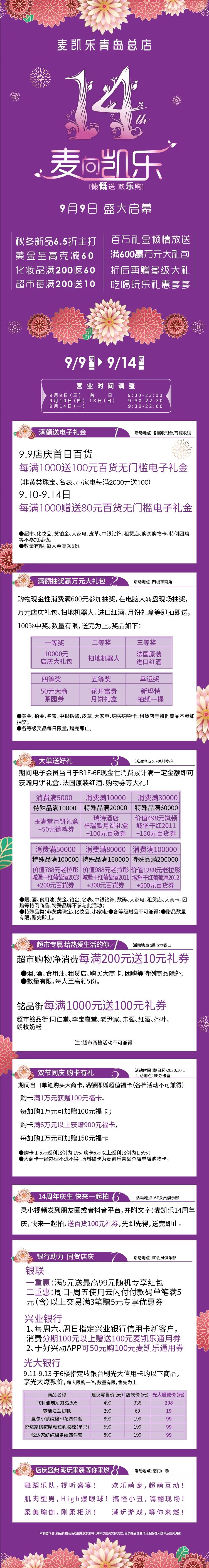 9月9日麦凯乐总店14周年庆典启幕 送礼金 赠大礼 抽礼包 精彩活动震撼出击 青岛新闻网 微信公众号文章阅读 Wemp