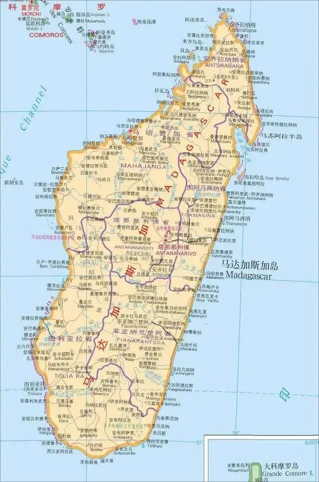 非洲最大岛屿马达加斯加岛