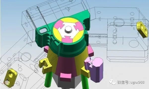 这种内环扣如何脱模？一种经典的模具脱模结构的图4