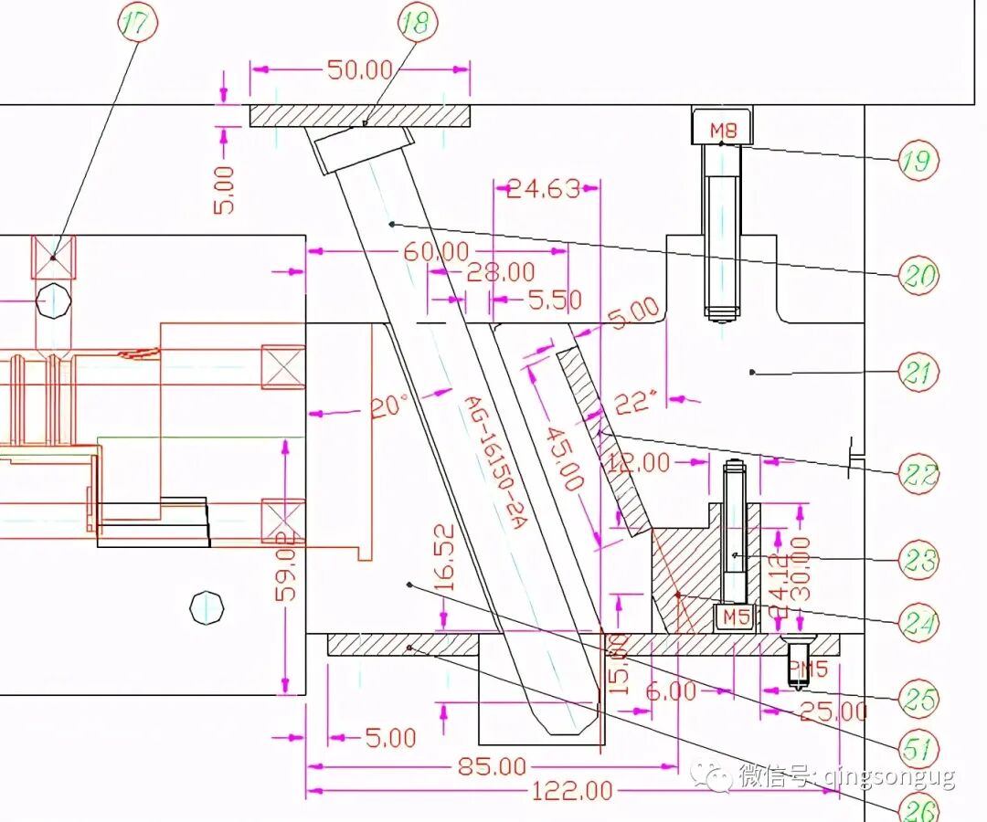 25类滑块经典结构：滑块+滑块、滑块+斜顶、滑块+顶针的图6