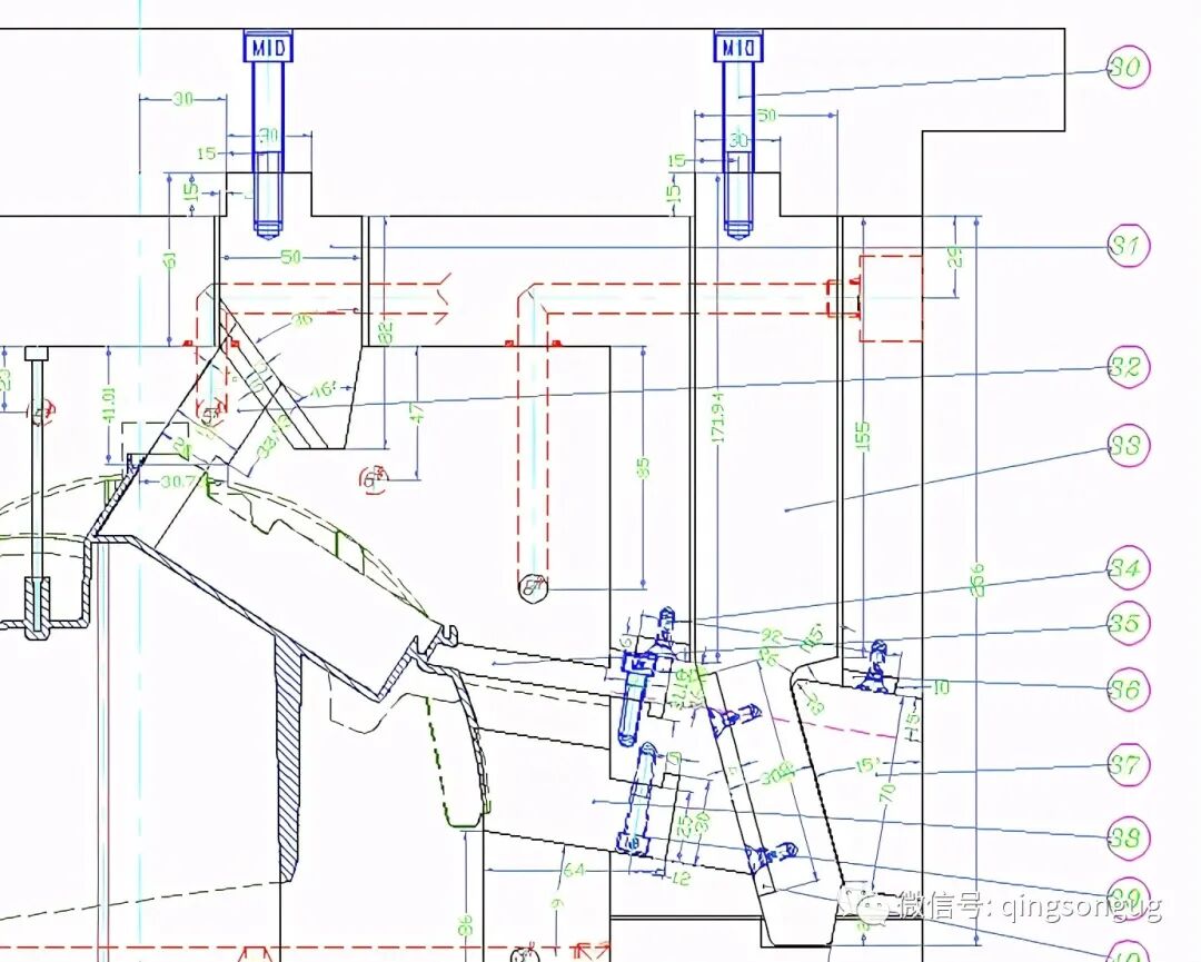 25类滑块经典结构：滑块+滑块、滑块+斜顶、滑块+顶针的图12