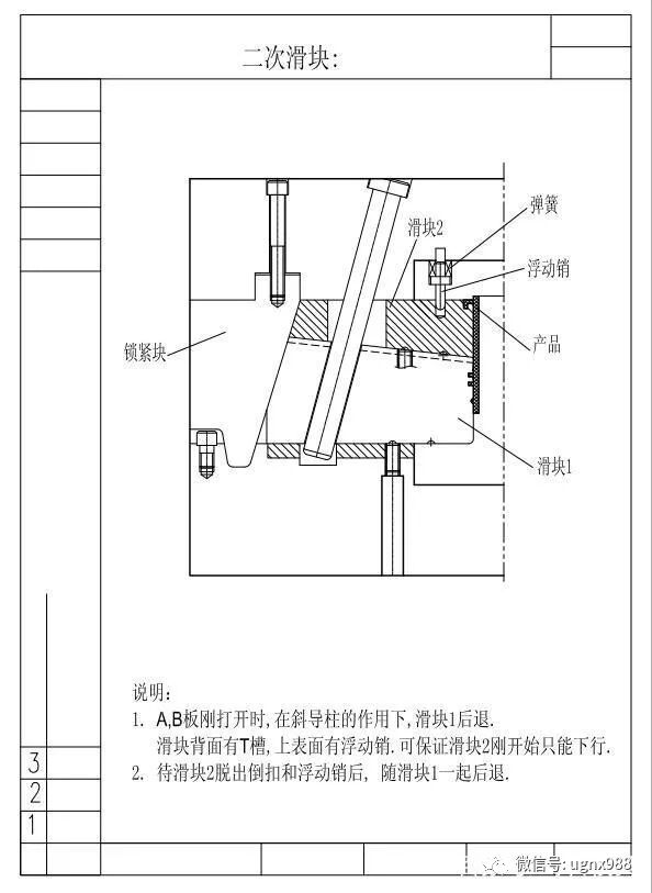 一套經典的汽車后視鏡模具結構，提供給大家參考的圖7