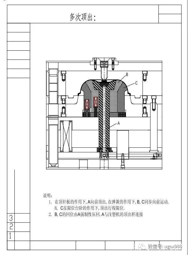 一套經典的汽車后視鏡模具結構，提供給大家參考的圖12