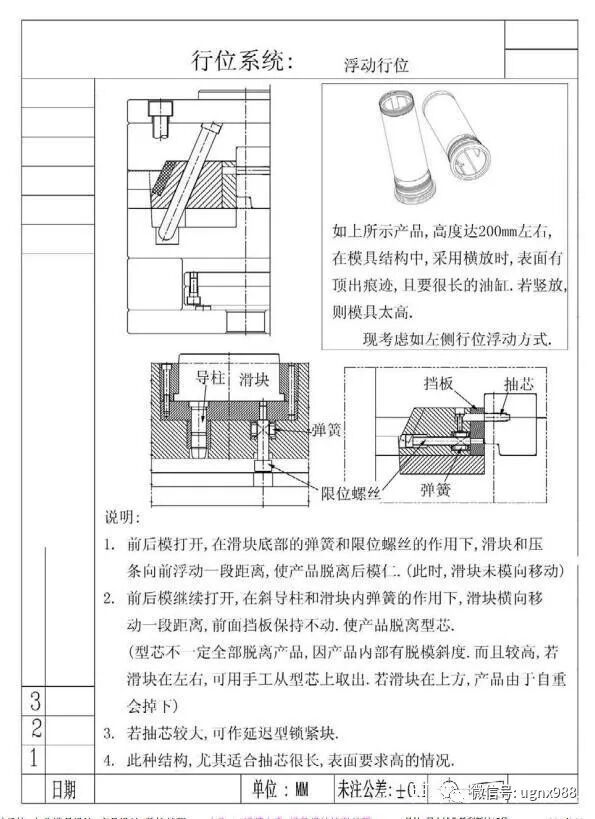 一套經典的汽車后視鏡模具結構，提供給大家參考的圖15