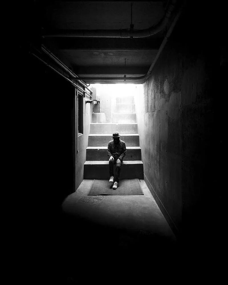 极简风黑白街景