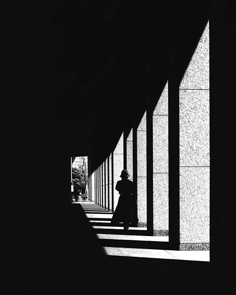 极简风黑白街景