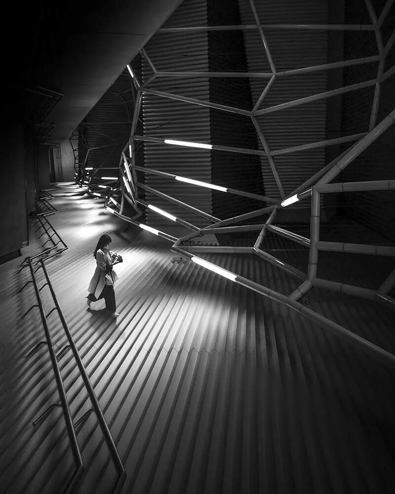 极简风黑白街景