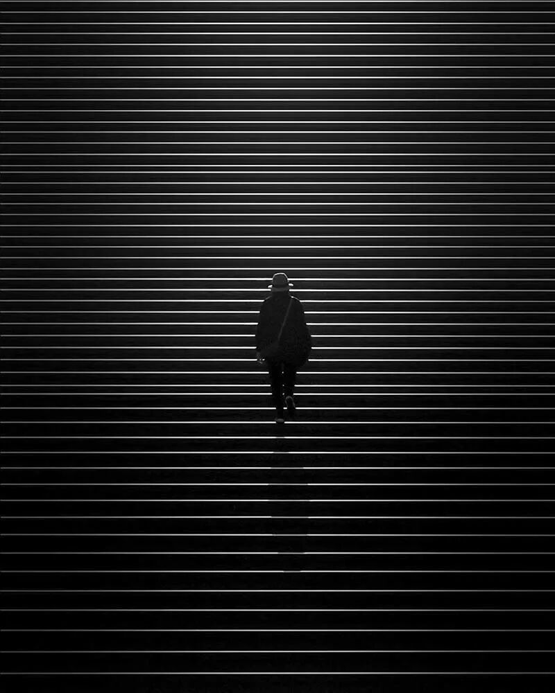 极简风黑白街景