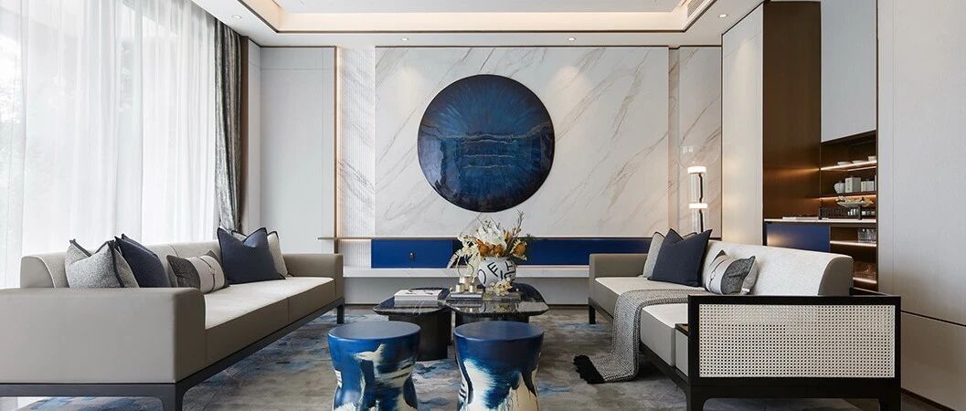 一抹幽蓝，韵染留白！