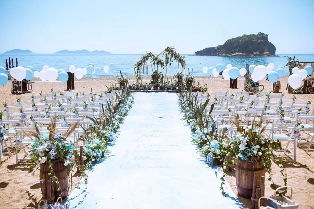 婚礼场布 | 送你一个最浪漫的沙滩婚礼