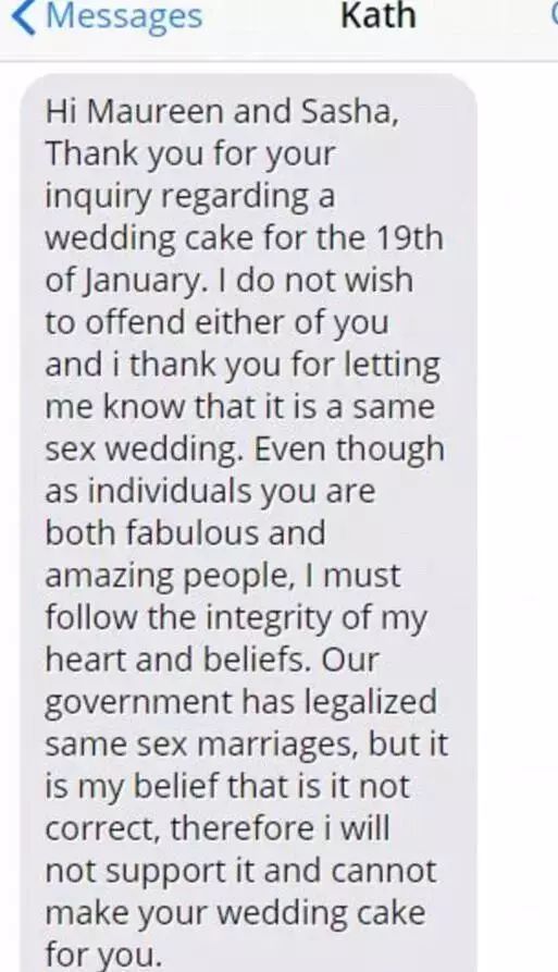 曲湿湿：那个拒绝服务同性恋的蛋糕师，一个理由让千万网友为她点赞