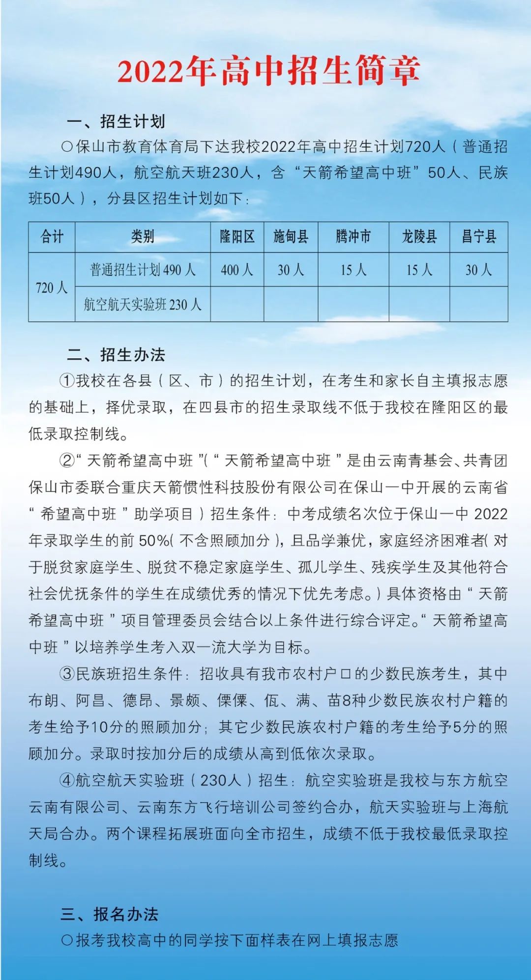 保山智源中学招生简章图片