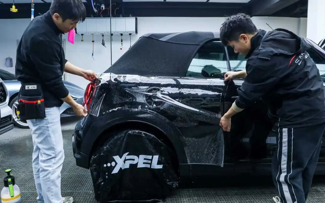 新车穿新衣宝马mini装贴xpel隐形车衣作业