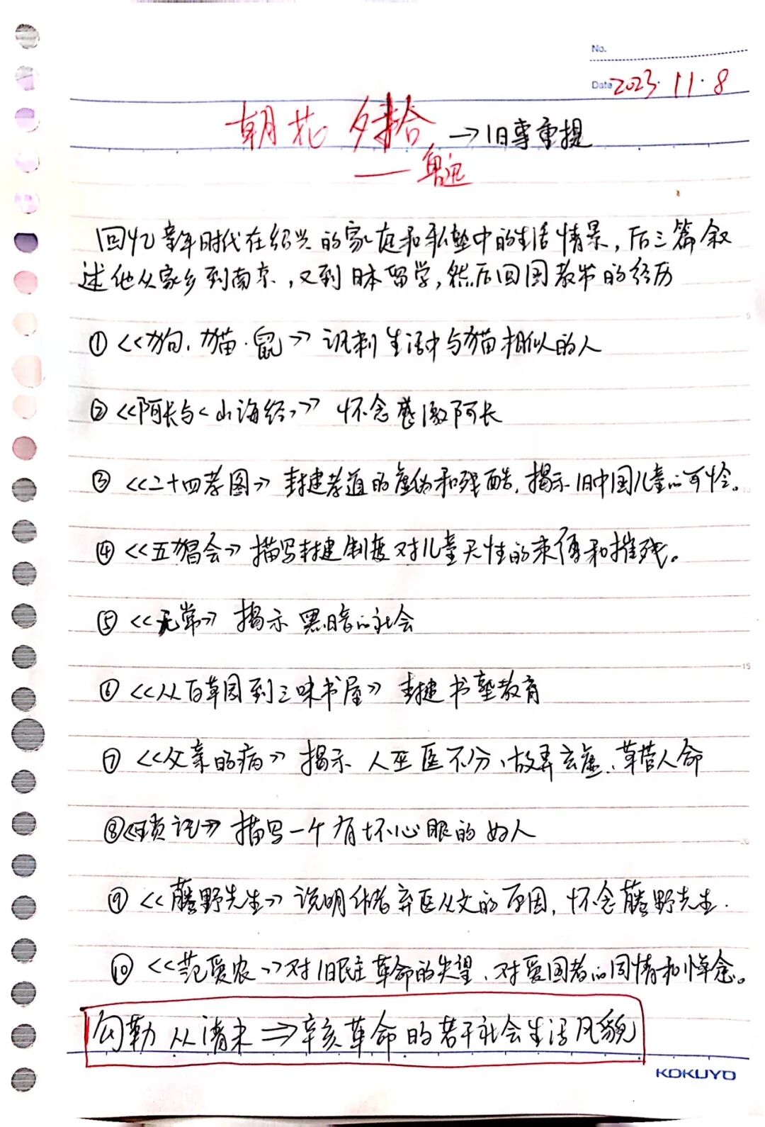 《朝花夕拾》：清末至辛亥革命时期社会生活风貌的真实写照