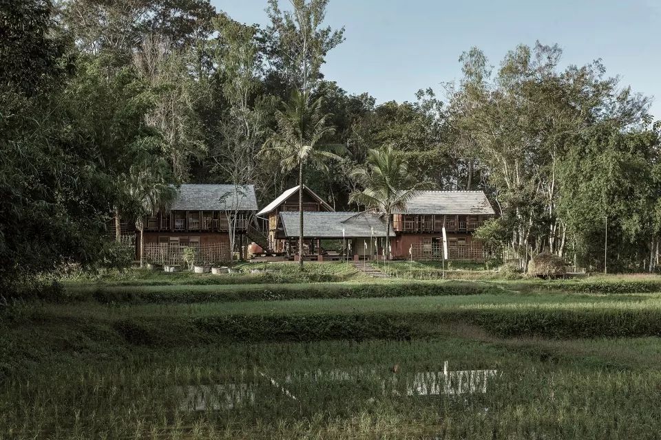 稻田里的農場民宿：舊原木＋傳統工藝，打造最有質感的生態民宿 家居 第2張