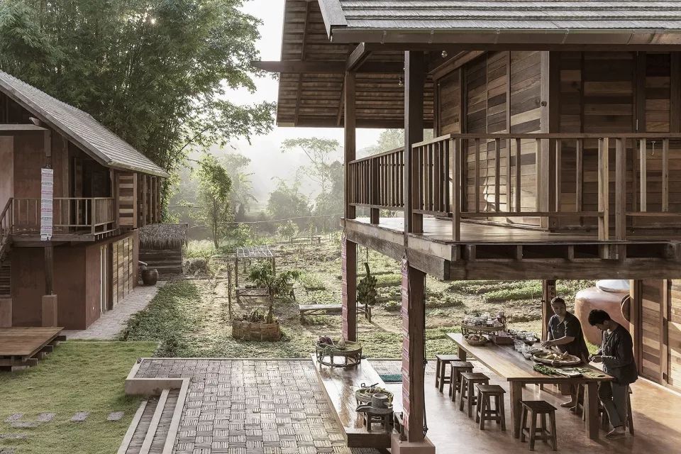稻田里的農場民宿：舊原木＋傳統工藝，打造最有質感的生態民宿 家居 第8張