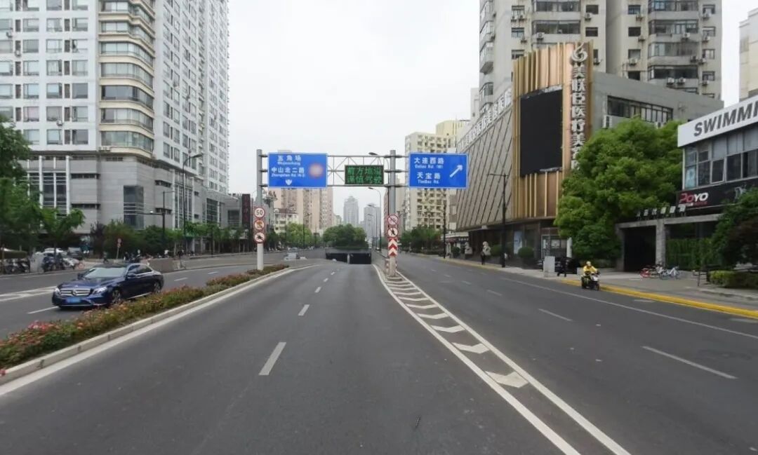 中路地道试通车,地道东起大连西路上海外国语大学,西至广中路广灵一路