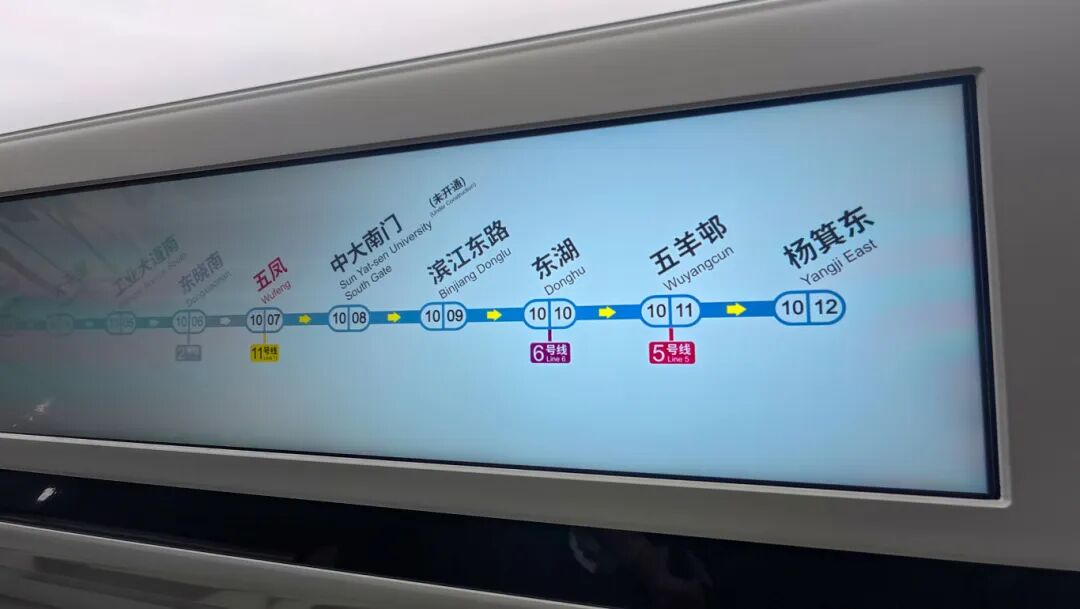 ▲ 车厢显示屏