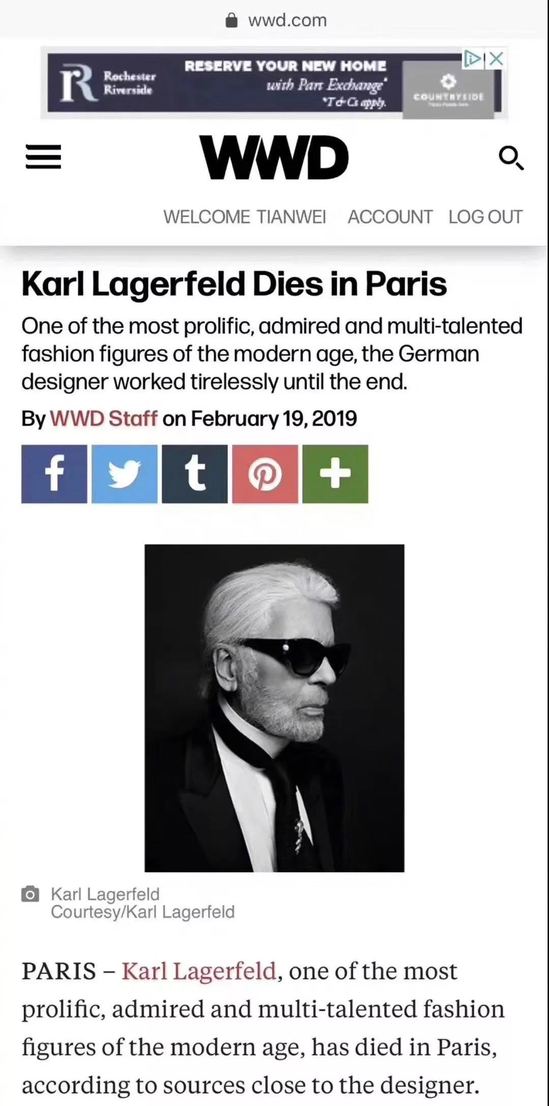 震驚，Chanel藝術總監老佛爺Karl去世，可能上帝也想穿Chanel了吧 時尚 第1張