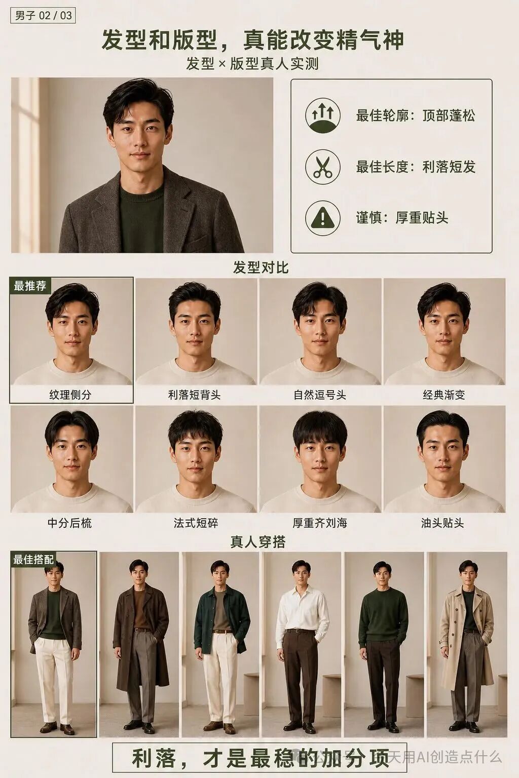 个人色彩与形象分析顾问·三页真人试装系统提示词 Sample images