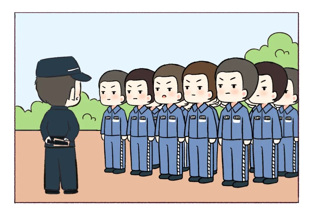 监狱人民警察卡通图片