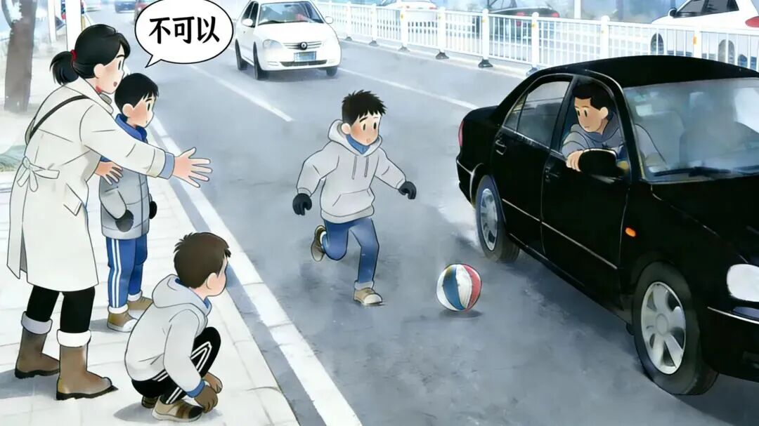 寒假交通安全提示_小学生文明出行图画_步行安全守规则