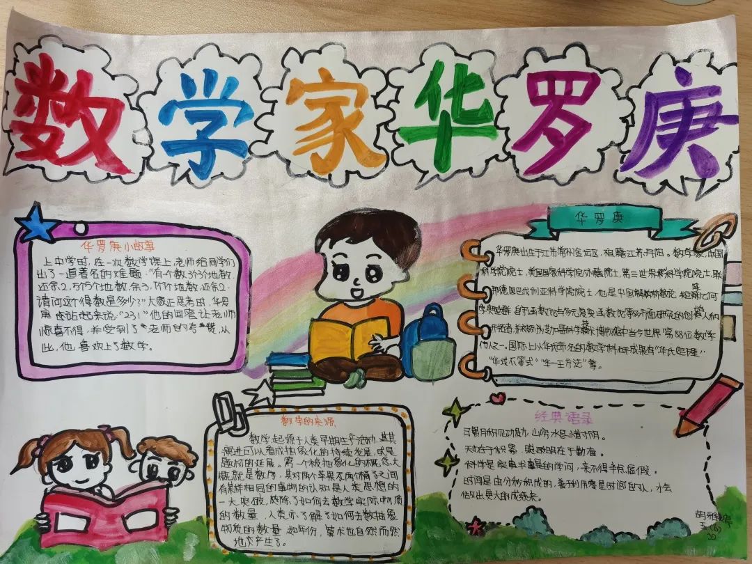 向下滑动查看各班同学精心设计的数学思维导图,数学报等成果数学周