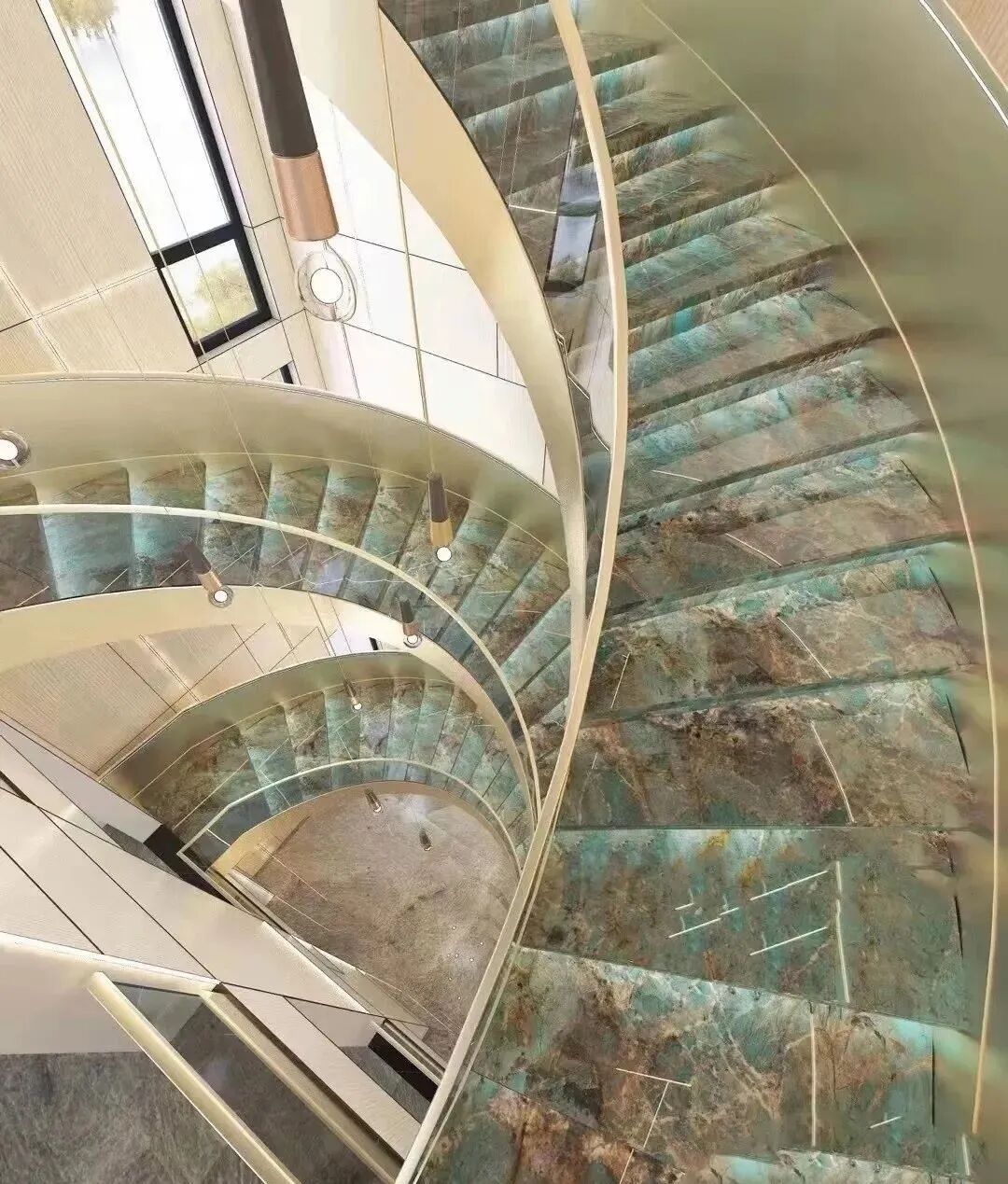 Amazonite Green Quartzite Stair Projects.jpg