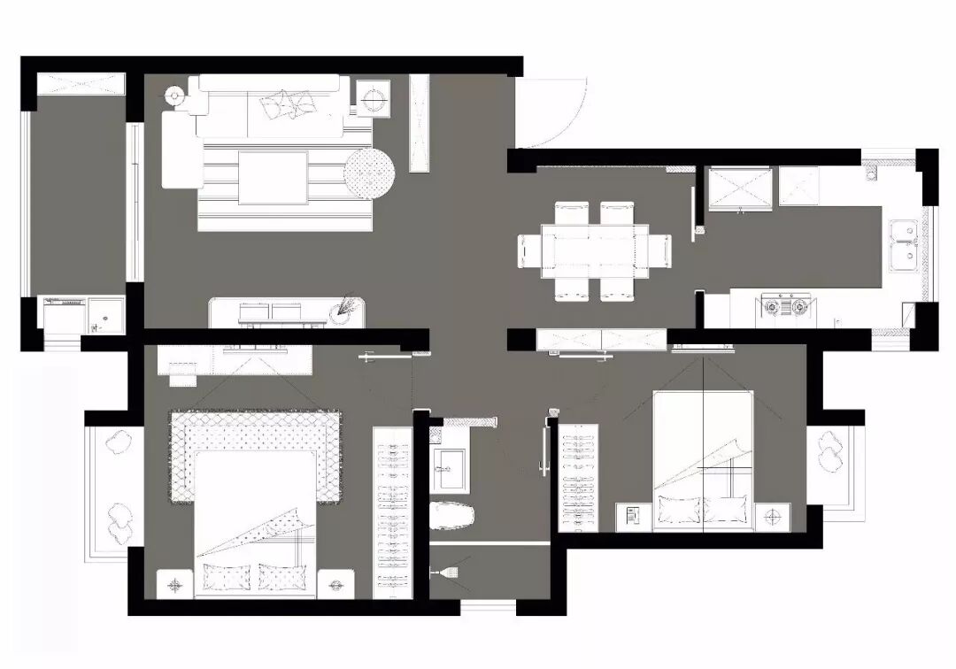 90㎡现代简约，优雅时尚好活力！