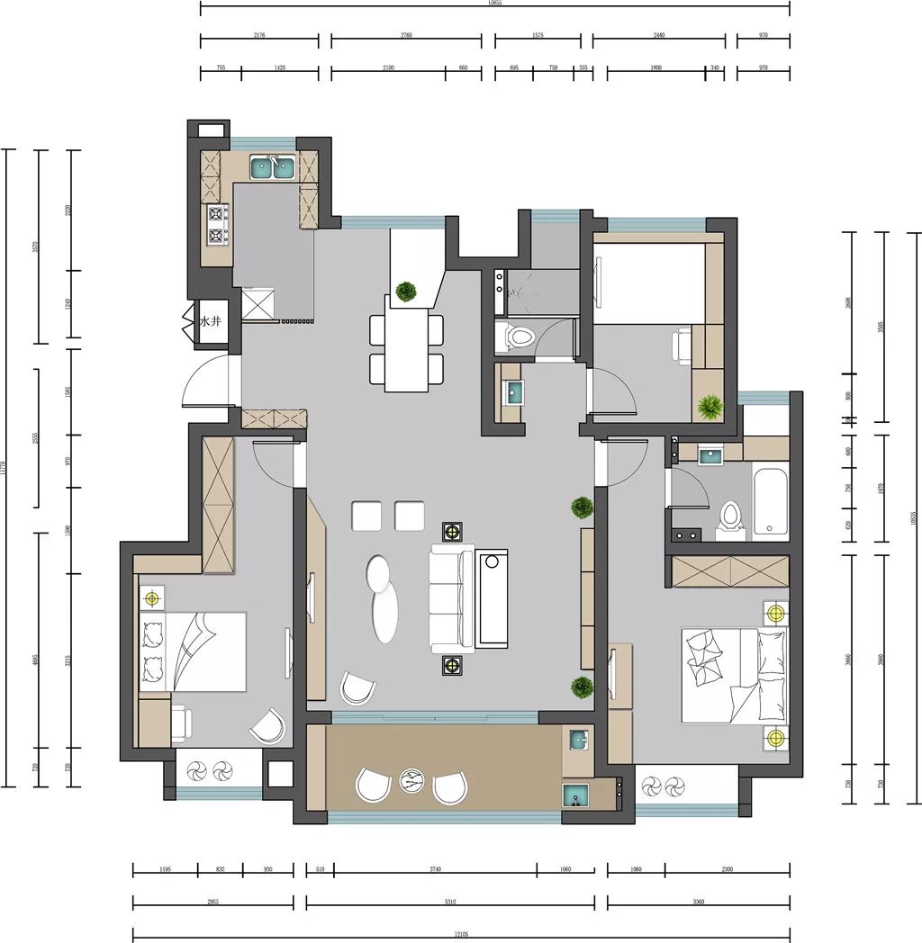 125平現代簡約三房室，客廳和書房合二為一~ 家居 第2張