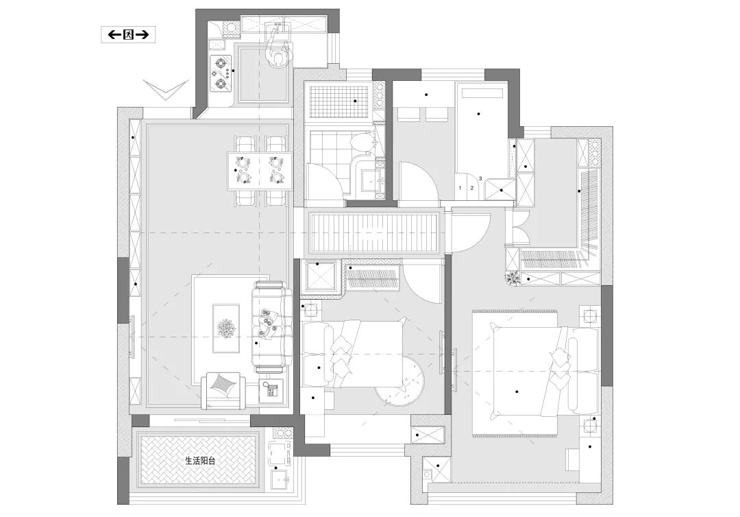 98平方新房裝修案例，現代+美式，簡約又典雅